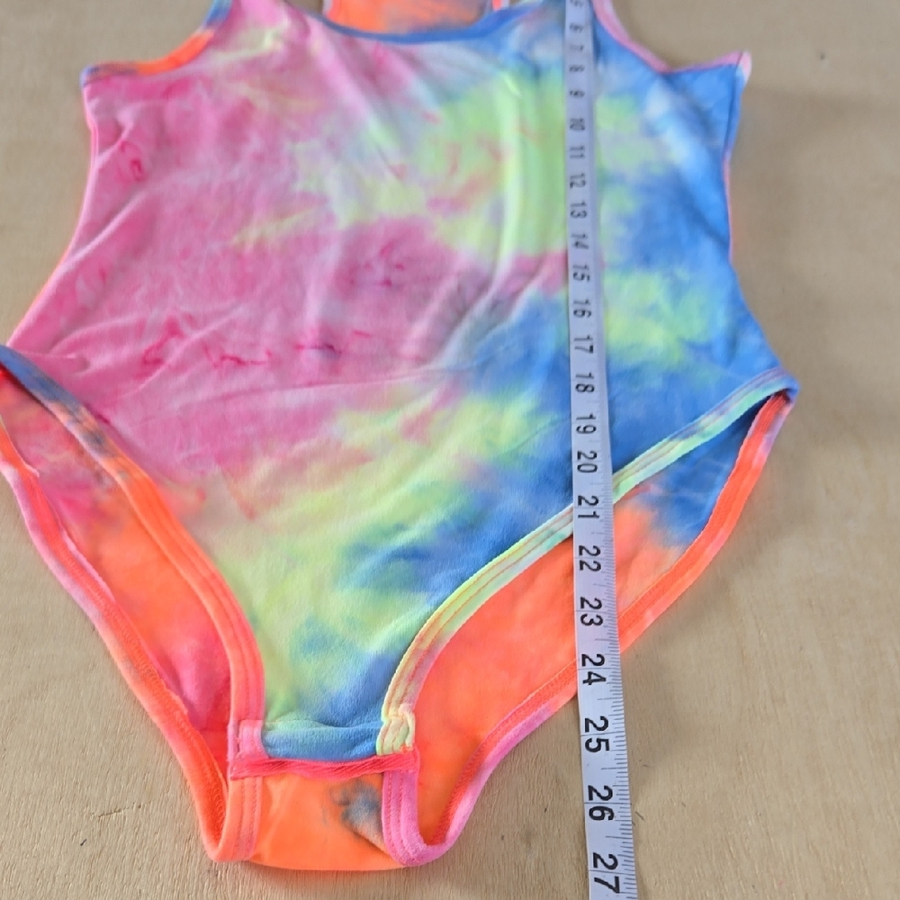 104 NWT Zenana Colorful Brush DTY Tie-Dye Racerback Tank Bodysuit Sm Md Lg - Picture 5 of 8